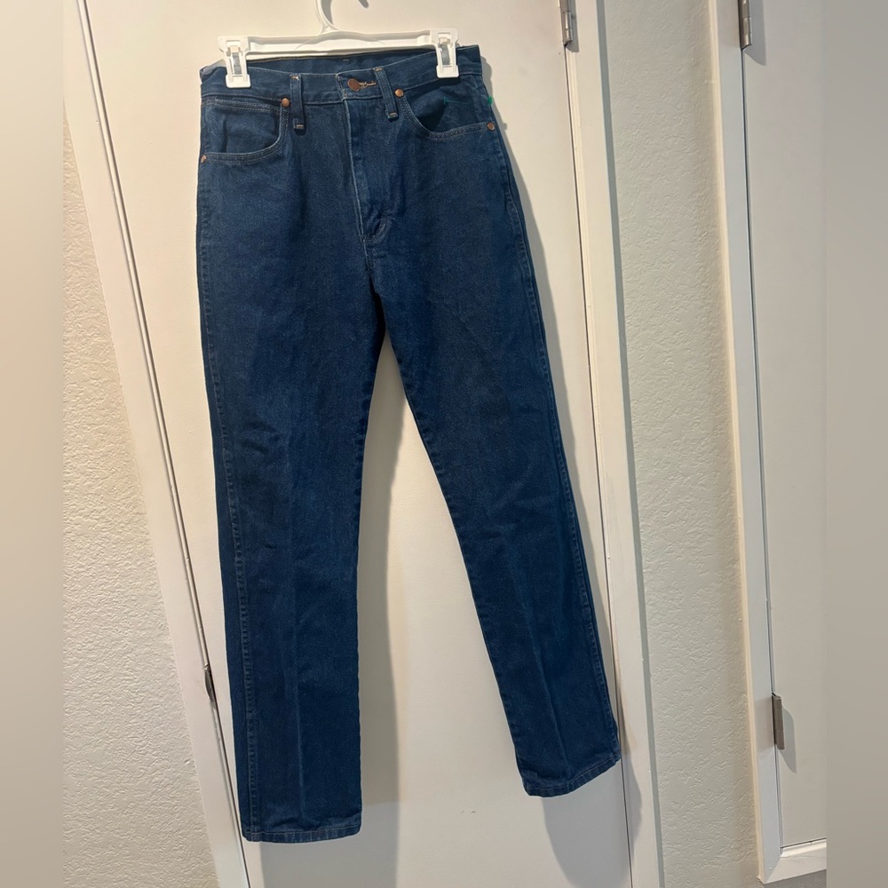 Wrangler Women’s Deep Blue Straight/ Mom Jeans